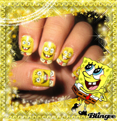 Spongebob likes the Nails :D Picture #117803375 | Blingee.com