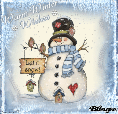 Warm Winter Wishes - Snowman Picture #118199934 | Blingee.com