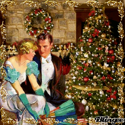 Christmas Vintage couple ♦for challenge♦ Picture #118690902 | Blingee.com