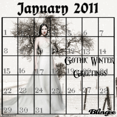 January 2011 Gothic Winter Calendar (GP) Picture #120106646 | Blingee.com