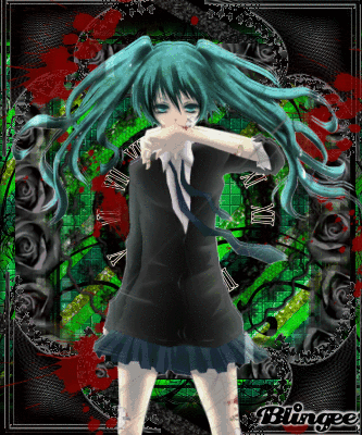 Miku Bloody Picture #120535898 | Blingee.com