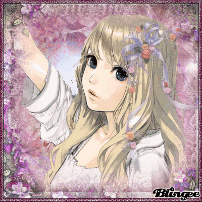 Cute Anime Backgrounds on Install Blingee Plus Free Tags Background Anime Flowers Girl Glitter