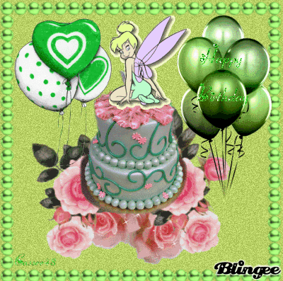 Happy Birthday Tinkerbell Cake Picture 121557471 Blingee Com A colorful birthday wish with balloons to wish a great day! blingee com