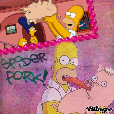 Homer And Spider Pork Xdd Picture 122097161 Blingee Com