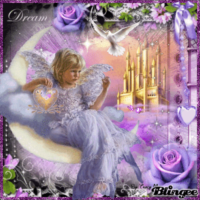 Purple Little Angel Girl Picture #122111183 | Blingee.com