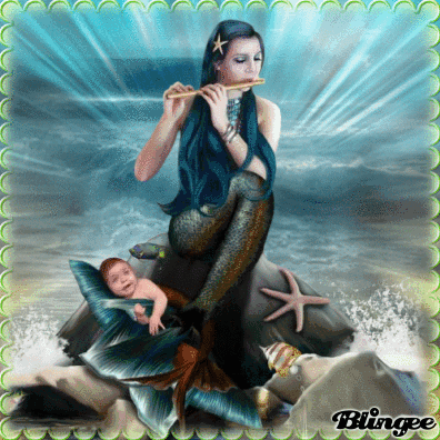 Mermaid Mother And Child Picture #122351031 | Blingee.com