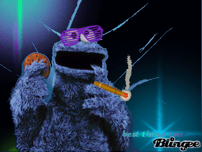 Cookie Monster Smoking Weed