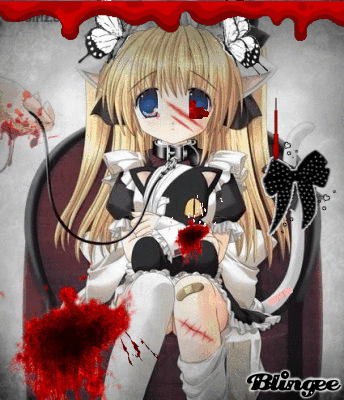 anime cat blood Picture #125344160 | Blingee.com