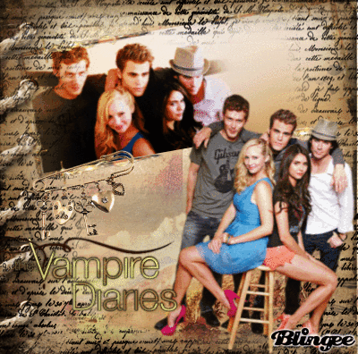 Klaus,Stefan,Damon,Caroline & Elena (ob) Picture #126048252 | Blingee.com