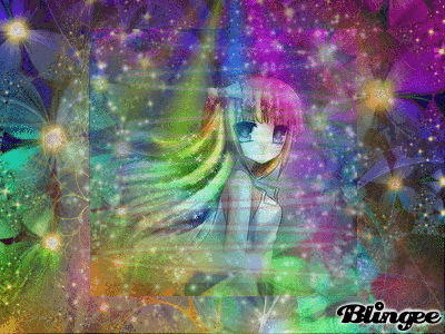 rainbow anime girl Picture #126159229 | Blingee.com