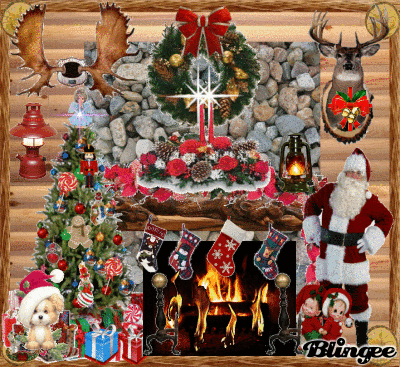 christmas fireplace