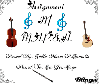 assignment in mapeh Picture #126745704 | Blingee.com