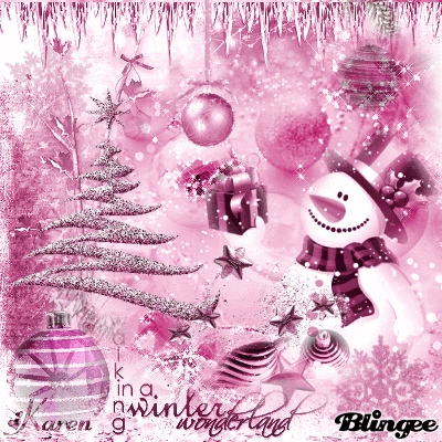 Pink Christmas Snowman Tree Picture 126846981 Blingee Pink Christmas Snowman Tree