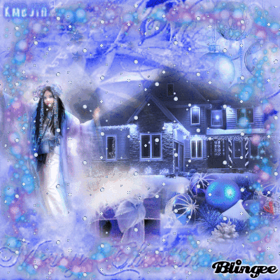 Blue Christmas Woman Blue Christmas Woman