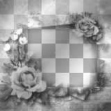 Frame roses black white