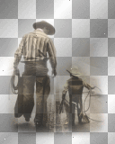 cowboy father and son 