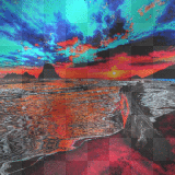 Coastal Sunset-1D, 400X400, Animated