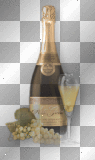 Champagne bottle new year gold