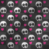 BACKROUND ANIMATED EMO SKULL PINK