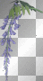 SPRING SUMMER FLOWERS PURPLE VINTAGE FANTASY BRANCHES GREEN LEAVES