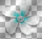 Flower white teal