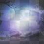 soave background fantasy forest  night blue purple