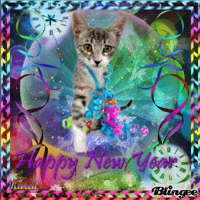 Happy New Year Kitten Picture #127464996 | Blingee.com