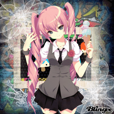 Purple Hair Food Eating Parfait Ice Cream Fruit