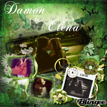 Damon and Elena kiss Picture #127769565 | Blingee.com