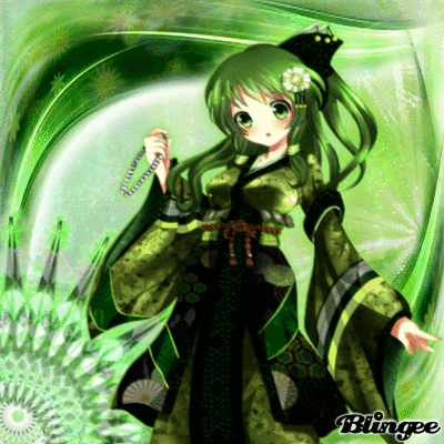 Green Anime Girl Picture 128317244 Blingee Com