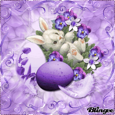 Purple “Happy Easter” Picture #128406094 | Blingee.com