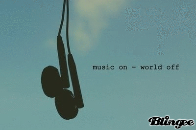 Music on - world off © Picture #128497025 | Blingee.com