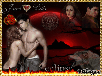gif de jacob e bella se beijando