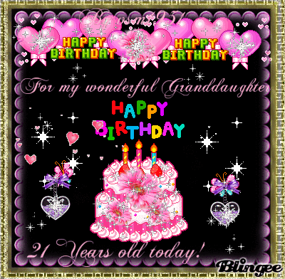 Happy Birthday/For my Granddaughter Melanie Picture ...
