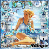 "Life is a beach": Vintage Summer Woman by ♥TwilightLover373♥ 