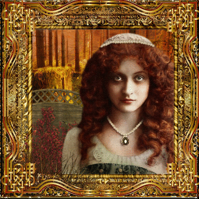 Vintage Woman in Autumn