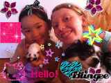 Pink Blingee of My sister and I