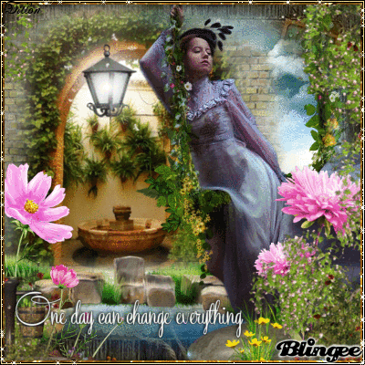 Une Demoiselle Sur Une Balencoire