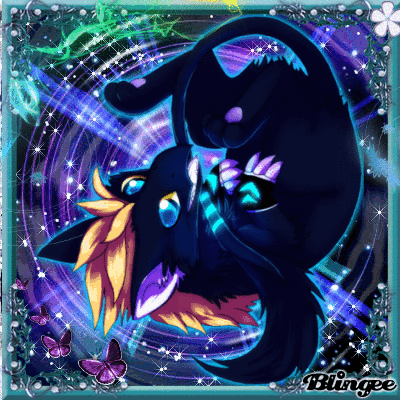 anime wolf ~ blue bleu ~ kawai ~ emo Picture #132248385 | Blingee.com