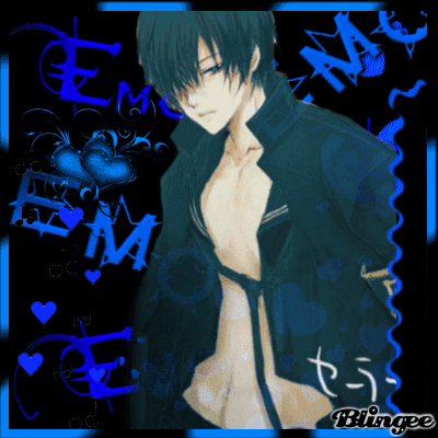 Emo-Anime boy BLACK BLUE Picture #132673672 | Blingee.com