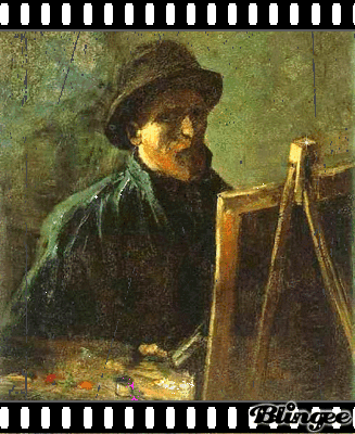 Autorretrato con sombrero de fieltro oscuro de delante del caballete ... Autorretrato con sombrero de fieltro oscuro de delante del caballete ...