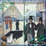 Walking in the rain.