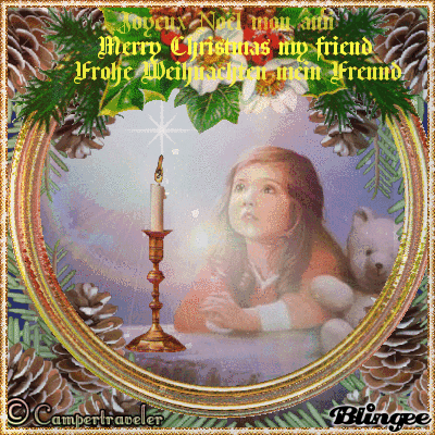 Vrolijk Kerstfeest mijn vriend Picture #133861421 | Blingee.com