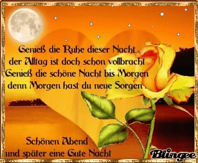 Einen schönen abend und später eine gute nacht gif