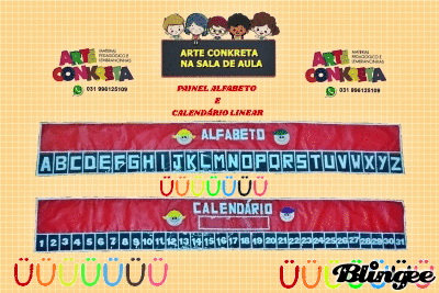 Painel linear Alfabeto e Calendário