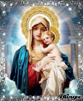 Maria mit dem Kinde lieb uns allen Deinen Segen gib Picture #137473023