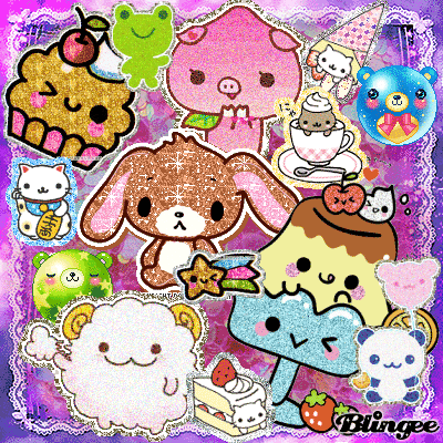 kawaii glitter stamp collage Picture #137571617 | Blingee.com