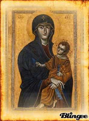 Maria mit dem Kinde lieb uns allen Deinen Segen gib Picture #137621688