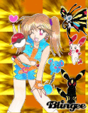 Pokemon trainer girl w/ pokemon