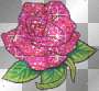 glitter pink rose